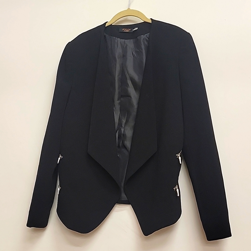 FYLO London Black Drape Zipper Accent XL NWOT